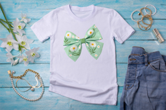 Mint Green Daisy Coquette Bow Clipart Product Image 3