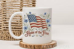 Home of the Free PNG, Rhinestone USA Flag Sublimation Product Image 3