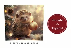 Christmas Hedgehog Tumbler Wrap, Christmas Tumbler Design Product Image 3