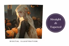 Halloween Girl Tumbler Wrap Design, Halloween Sublimation Product Image 3