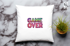 Game Over Pixel Text Clipart Sublimation PNG Product Image 3