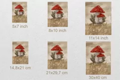 FLY AMANITA MUSHROOM Amanita muscaria, fly agaric hand paint Product Image 3