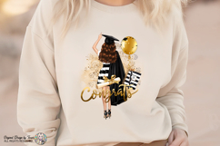 Graduation Brunette Girl PNG Congrats Grad Sticker Bag Product Image 5