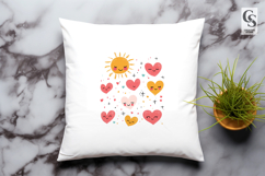 Cute Sun And Heart Clipart Sublimation PNG Product Image 3