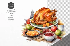 Thanksgiving clipart, Turkey clipart, Autumn clipart, Product Image 1