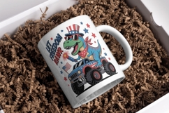 Red, White &amp; RAWR Patriotic Dino &amp; Monster Truck PNG Pack Product Image 3