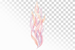 Wavy Ocean Seaweed Pastel Plant Aquatic Flora PNG Summer Product Image 1