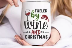 Fueled by wine and christmas SVG, Christmas SVG Product Image 3
