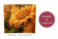 Sunflowers Tumbler Wrap, Glitter Sunflowers Sublimation Product Image 3