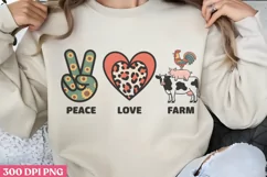 Peace Love Farm PNG, Beauty Farm Sublimation Product Image 1