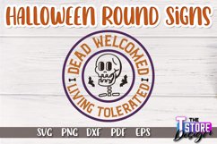 Halloween Round Signs SVG Design|Halloween Signs Quotes SVG Product Image 1