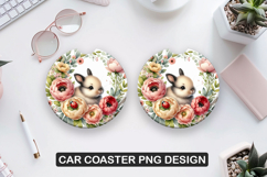 Koala Girl Car Coaster Sublimation |Animal Coaster PNG Product Image 1