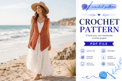 Crochet Peplum Vest Pattern PDF Product Image 7