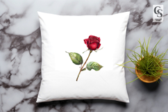 Red Rose Flower Clipart Sublimation PNG Product Image 2
