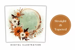 Watercolor Flowers Tumbler Design, Boho Flowers Sublimation Product Image 3