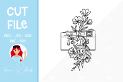 Camera Line Art Cut File Product Image 1