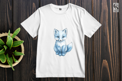 Cute Arctic Fox Clipart Sublimation PNG Product Image 3