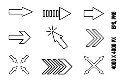 Simple Arrows Icons Product Image 1