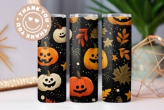 Cartoon Halloween Bats Backgrounds, Halloween Pumpkins PNG Product Image 3