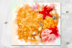 Watercolor Beach life | 8 Skinny Tumbler Sublimation designs Product Image 3