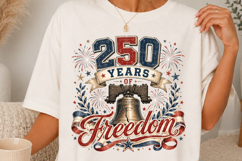 250 Years of Freedom Liberty Bell Patriotic Sublimation SVG Product Image 1