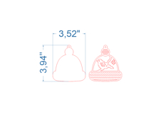 Christmas Ornament SVG laser cut files for Glowforge Product Image 3