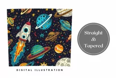 Art School Tumbler Wrap Design, Galaxy Tumbler Template Product Image 3