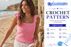 Ruffle Strap Tank Top Crochet Pattern PDF Product Image 4