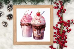 Pink Christmas Coffee Sublimation Clipart, Christmas PNG Product Image 3