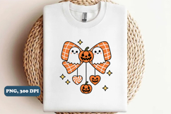 Fall Coquette Bow PNG, Retro Ghost Bow png Product Image 3
