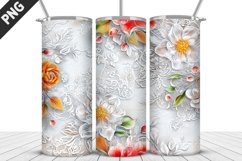 Flowers Tumbler Wrap | Sublimation Design | Tumbler PNG Product Image 1