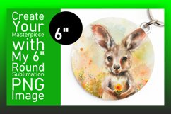 Watercolor Animals &amp; Flowers Round Design Designs PNG Product Image 1