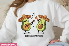 Let’s Guac and Roll PNG, Avocado Sublimation PNG Product Image 3