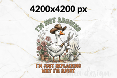 Explaining Im Right PNG, Grumpy Gardener Goose Png Product Image 2