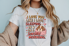 Adorable Sleeping Puppy On Sunday Morning Quote For Dog Love Product Image 3