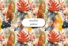 Abstract Tropical Pattern | Modern Botanical Digital Paper Product Image 1