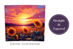 Sunflowers Field Sublimation, Sunflowers Tumbler Wrap Design Product Image 3