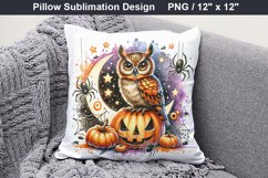 Halloween Owl - Halloween pillow Sublimation Design Product Image 4