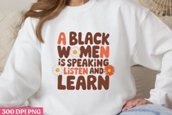 A Black Woman is Speaking PNG, Black History Month S Product Image 3