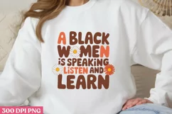 A Black Woman is Speaking PNG, Black History Month S Product Image 3