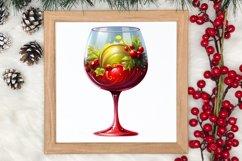 Christmas Wine Cup Sublimation Clipart Product Image 3
