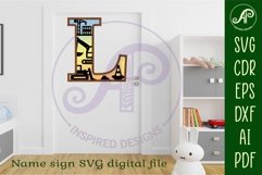 Construction Large L wall Letter 3 layer sign Product Image 3