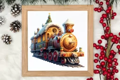 Watercolor Santa Claus Sublimation Clipart, Santa PNG Product Image 3