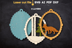 Christmas Tree Toy Fox SVG laser cut file for Glowforge Product Image 3