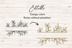 Botanical Wedding Name Frame SVG Product Image 3