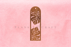 Monstera Plant Floral Bookmark Laser Cut File Product Image 3