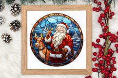 Stained Glass Painting Of Santa Clipart Sublimation Product Image 3