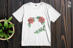 Rose Floral Frame Clipart PNG Product Image 2