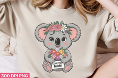 Love you, mom PNG, Cute Animals Mothers Day Clipart PNG Product Image 3