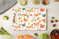 Flowers and Butterflys Cutting Boards sublimation Design Product Image 3